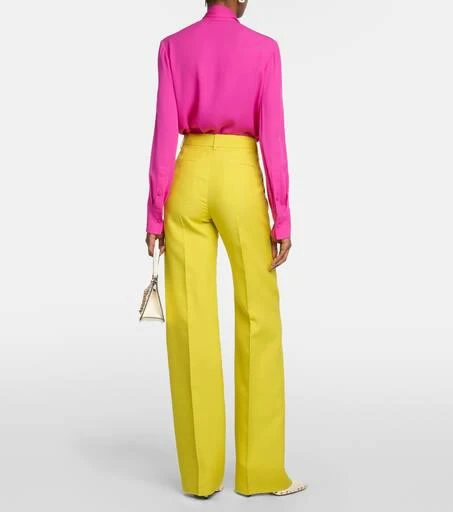 Valentino Crêpe Couture high-rise straight pants 3