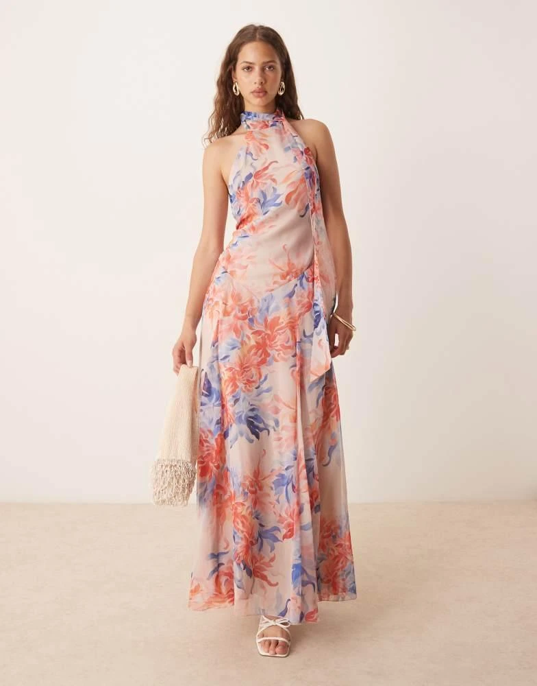 sachin and babi light blue dress Lace-trimmed flared midi dress - Women's fashion