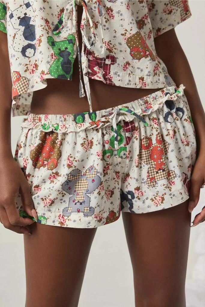 Out From Under Out From Under Sweet Dreams Tie-Front Top + Micro Short PJ Set 3