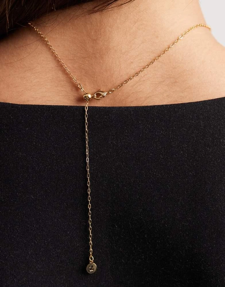 Accessorize Accessorize Z clover pendant necklace in 14k gold plated 3