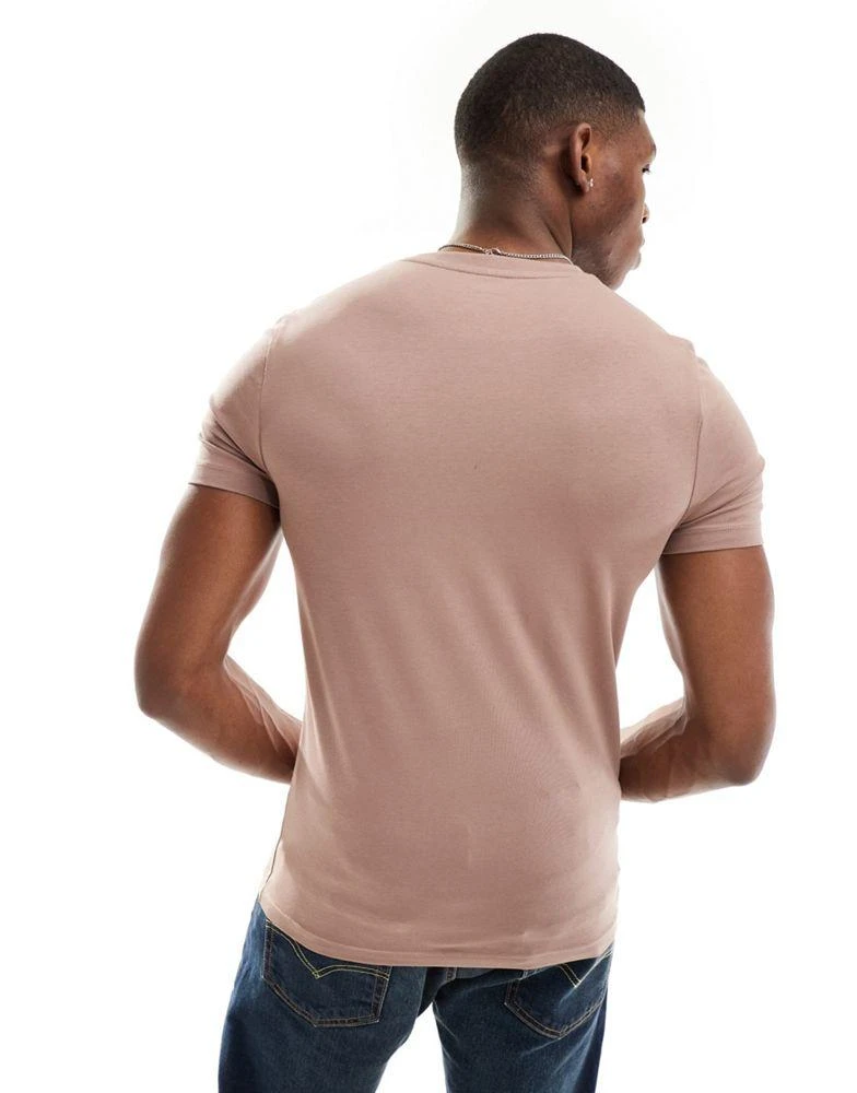 ASOS ASOS DESIGN essential muscle fit t-shirt in brown 3
