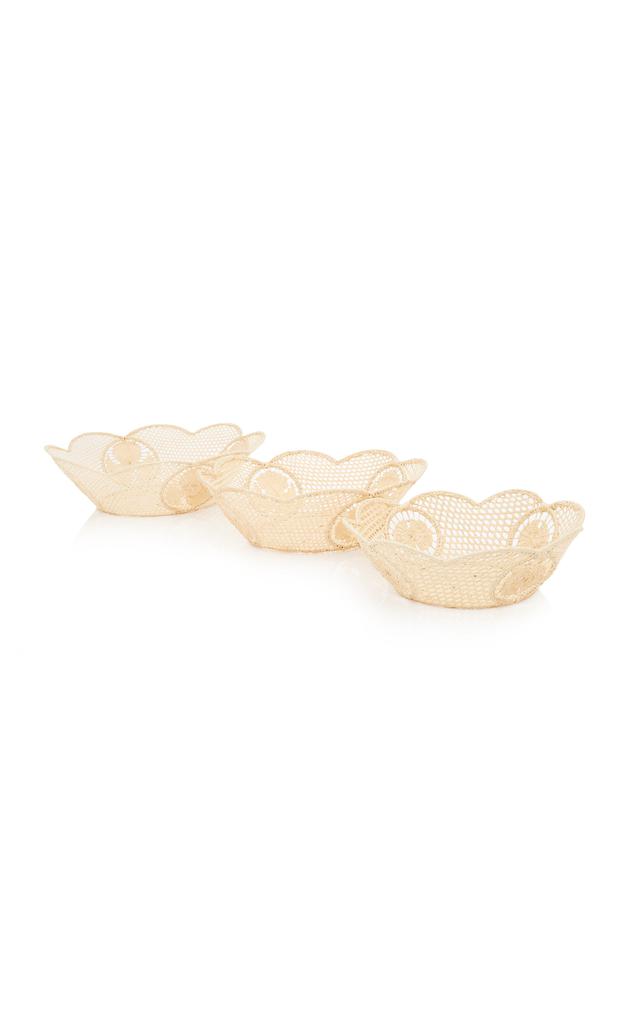 MoDA Moda Domus - Set-Of-Three Raffia Nesting Bowls - Neutral - Moda Operandi
