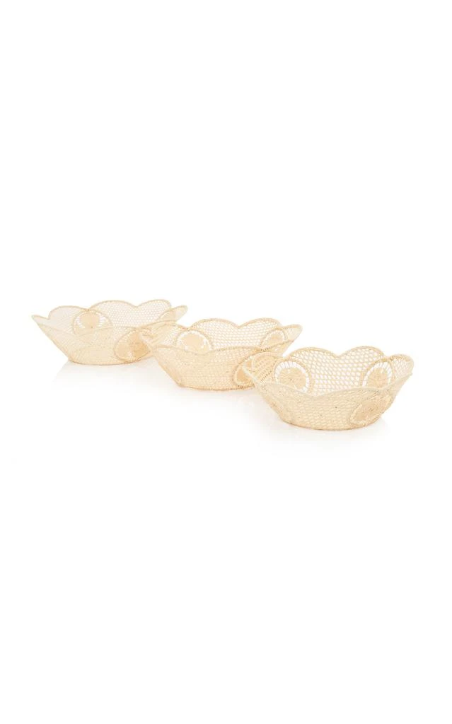 MoDA Moda Domus - Set-Of-Three Wicker Nesting Bowls - Neutral - Moda Operandi 1
