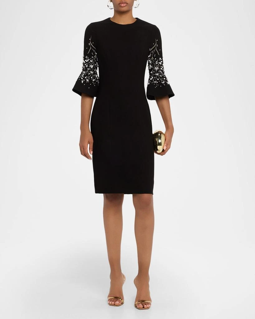Teri Jon Bead-Embroidered Crepe Dress - Dresses & Skirts - Compare Prices  from 8+ Stores - Free Shipping - BeyondStyle