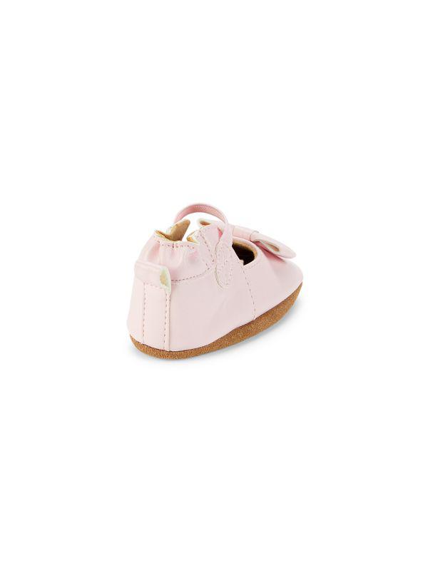 Robeez Baby Girl’s Leather Bow Crib Shoes