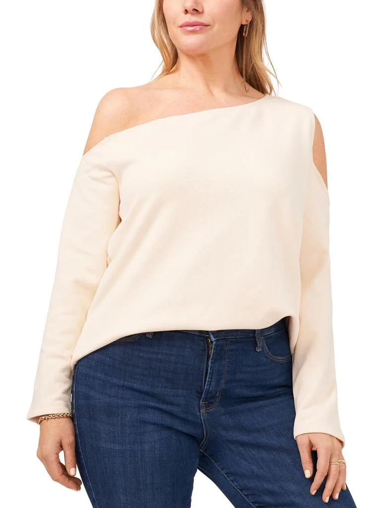 1.State Plus Womens Asymmetric Cotton Cold Shoulder 1