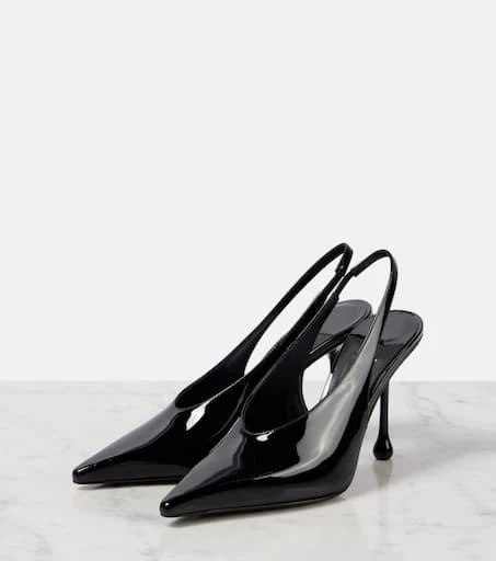 Jimmy Choo Isa 95 patent leather slingback pumps 4