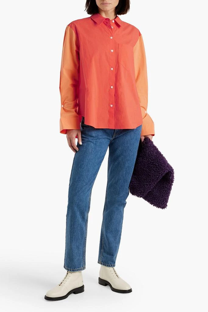 Derek Lam Wesley two-tone cotton-poplin shirt 2
