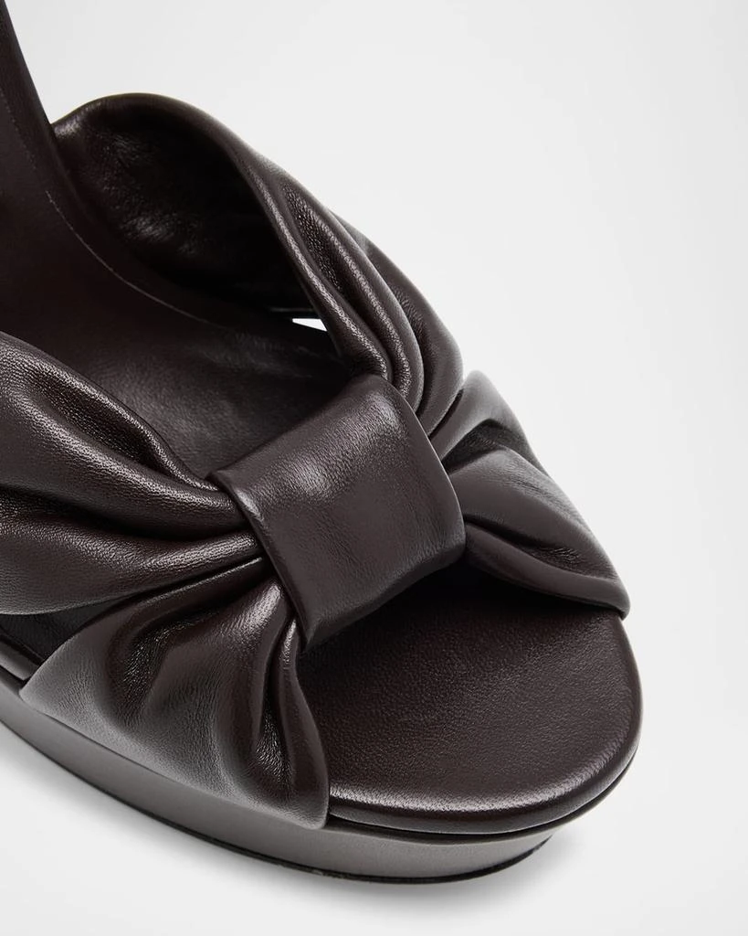 Jimmy Choo Heloise Leather Knot Platform Sandals 6