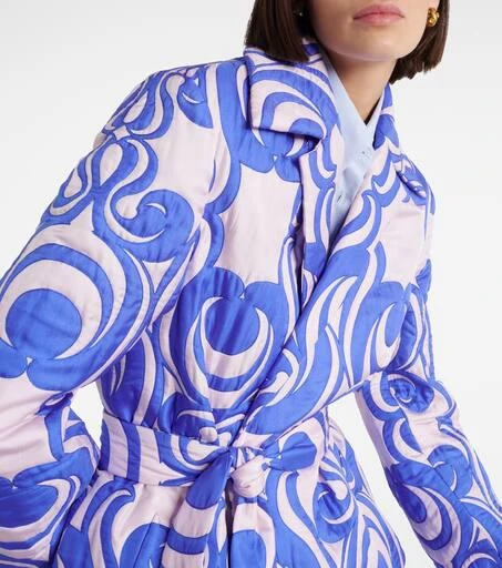 Dries Van Noten Quilted wrap coat 5