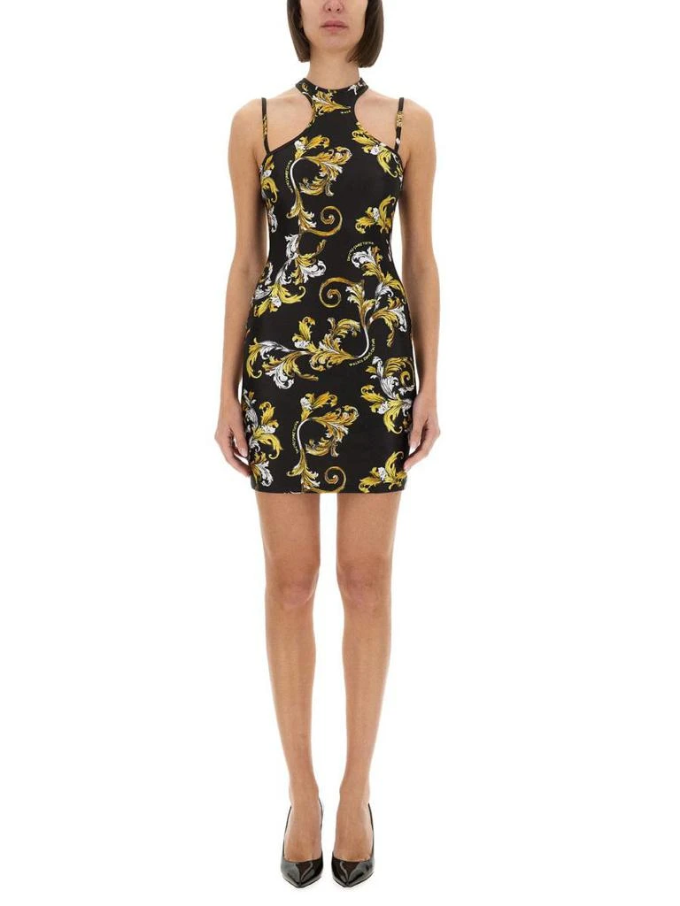 knee length dresses for ladies Rococo Bloom Linen Mini Dress