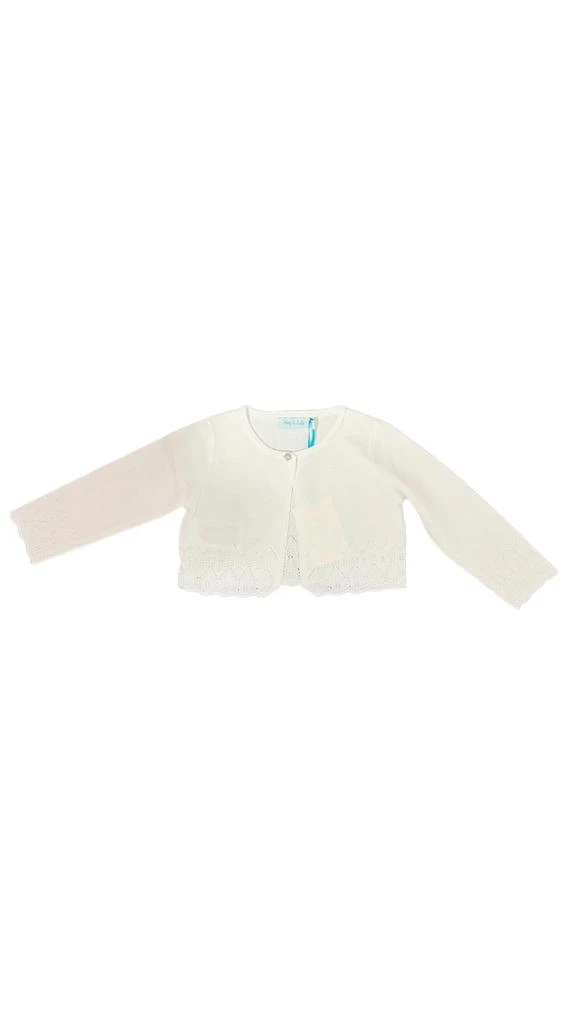 Abel & Lula Girls Knit Cardigan In White 1
