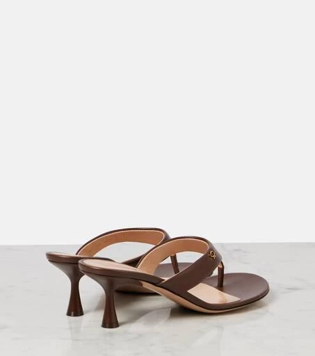Gianvito Rossi Ascent 55 leather thong sandals 2