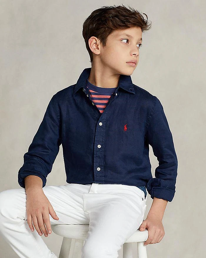 Ralph Lauren Boys' Linen Shirt - Little Kid, Big Kid 1