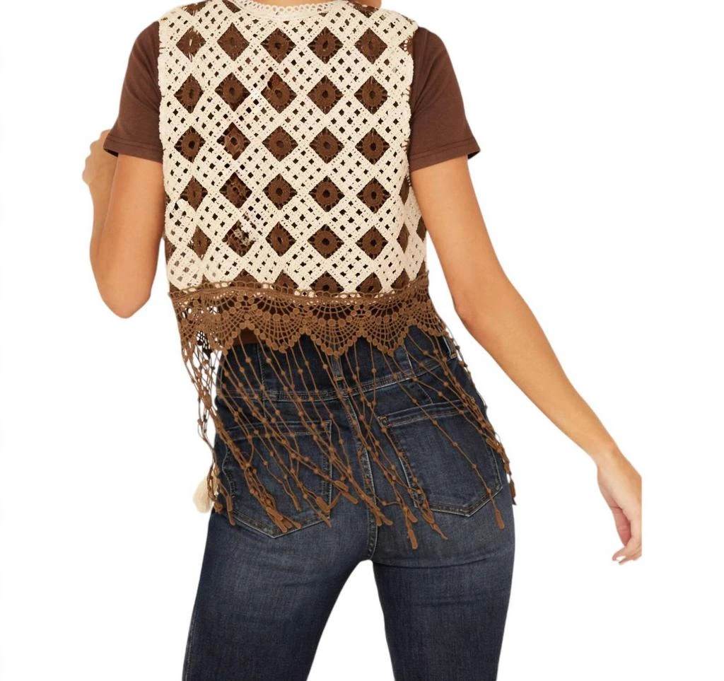 Miss Me Miss Me - Cropped Fringe Vest 3