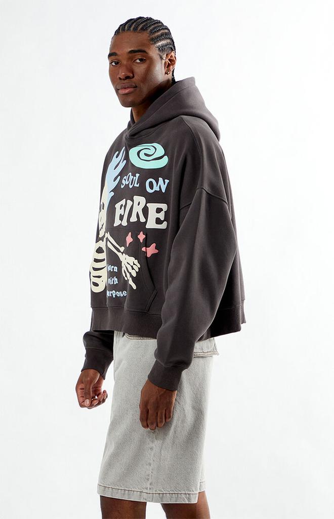 Shop Soul On Fire Cropped Hoodie on Sale at BeyondStyle – Get 32