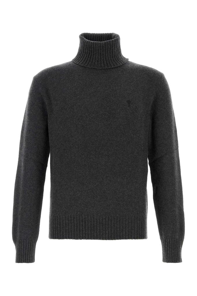 AMI Charcoal Cashmere Blend Sweater