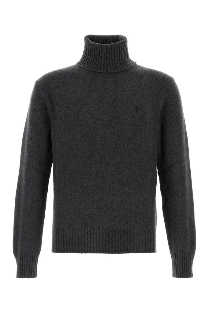 AMI Charcoal Cashmere Blend Sweater 1