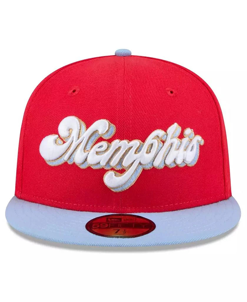 New Era Men's Red Memphis Grizzlies 2024/25 City Edition 59FIFTY Fitted Hat 3