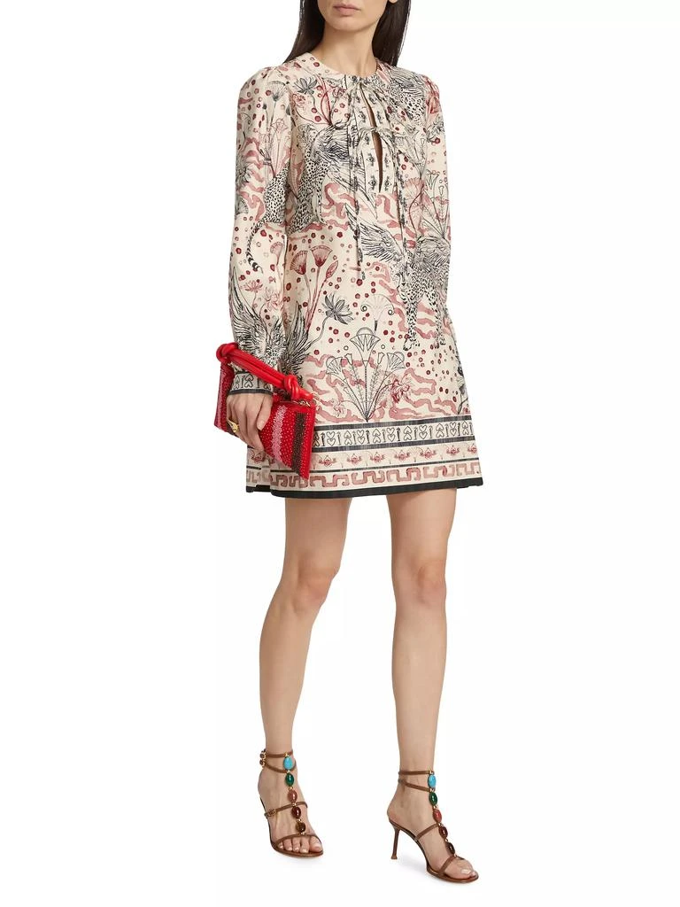 Marchesa Rosa Abstract Cotton Mini Shift Dress 2