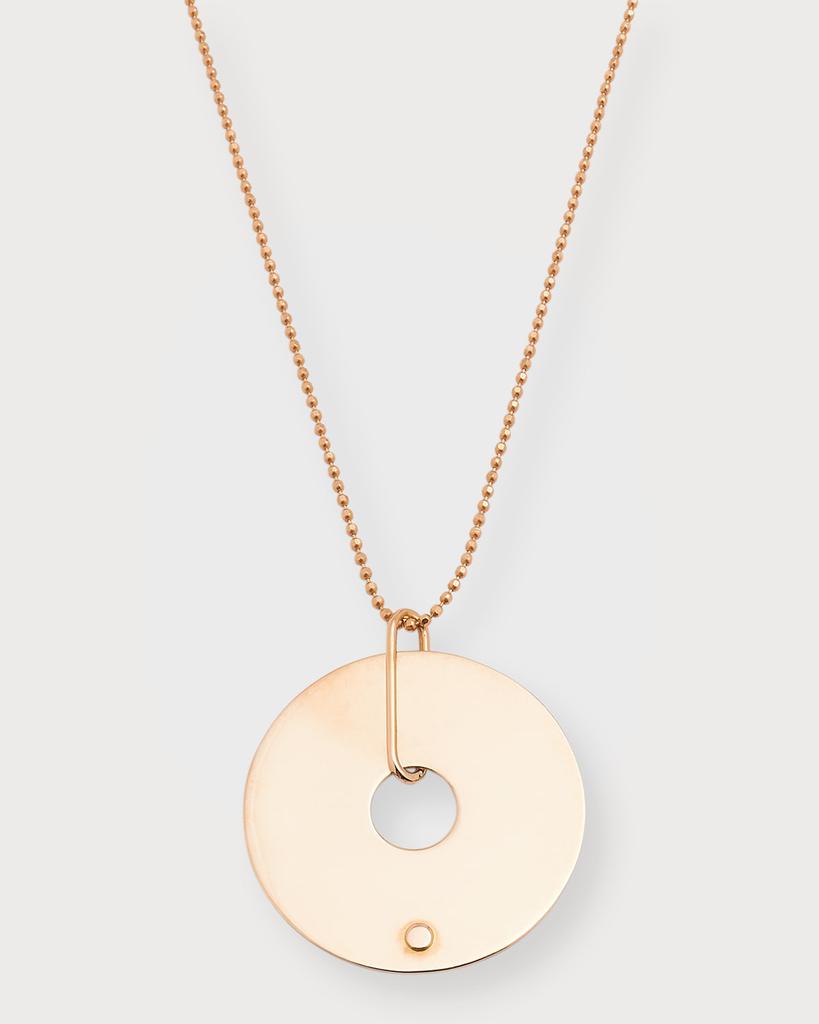 Ginette NY 18K Rose Gold Donut On Chain Necklace