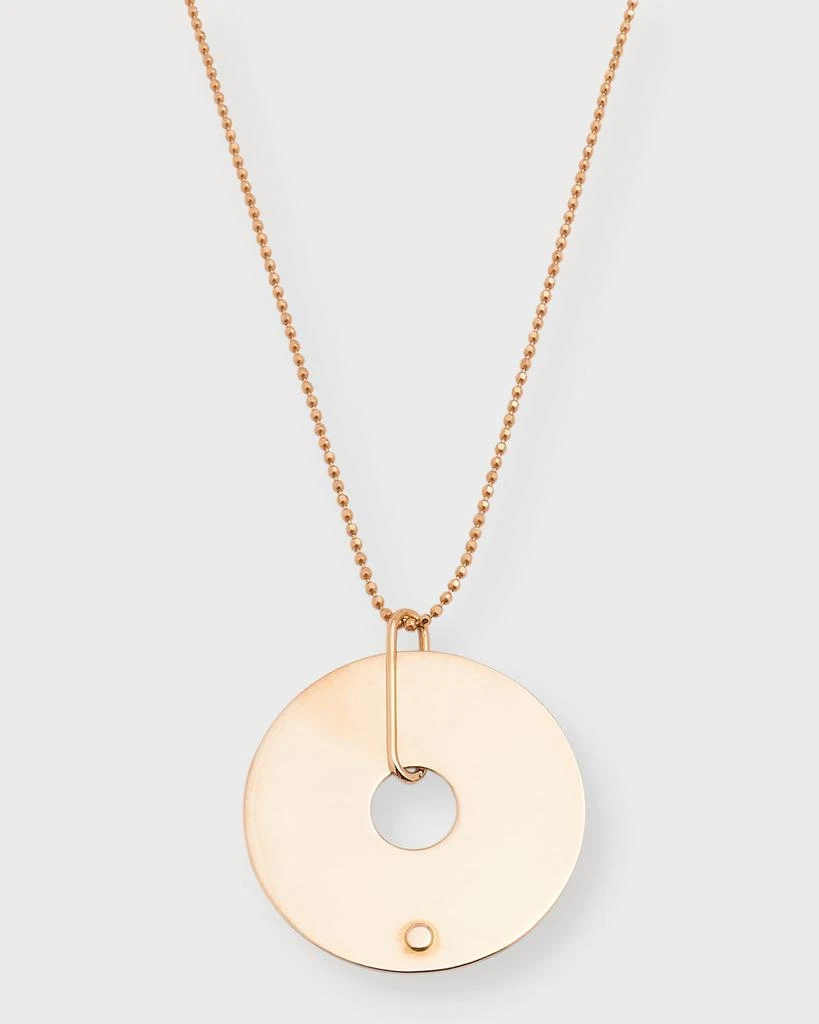 Ginette NY 18K Rose Gold Donut On Chain Necklace 1