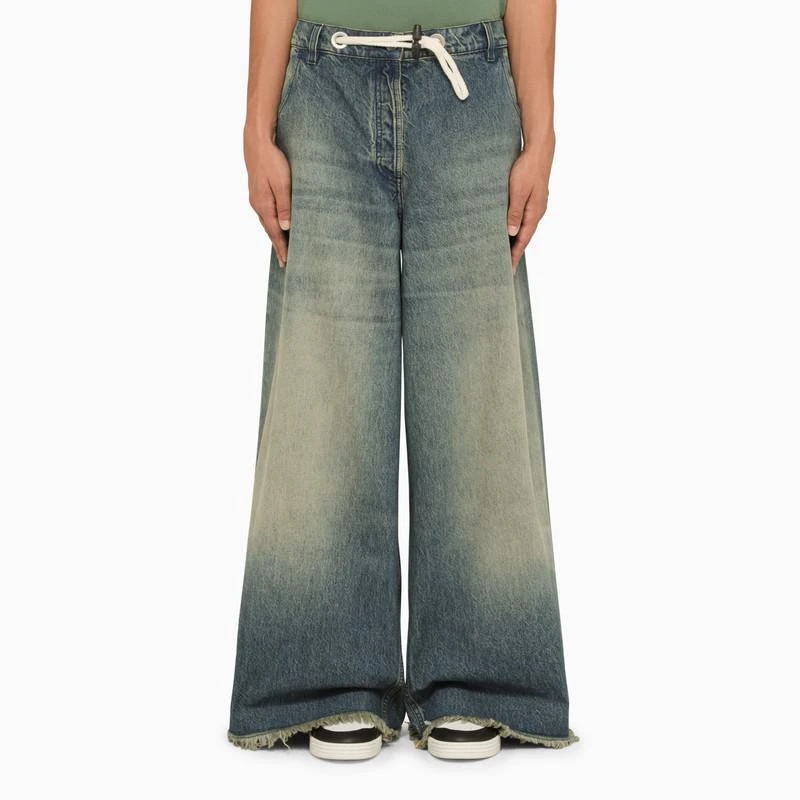 Moncler 8 Moncler Palm Angels Loose And Washed Denim Jeans 1