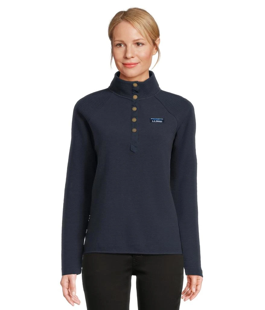 L.L.BEAN Lakewashed Ottoman Knit Quarter Snap 1