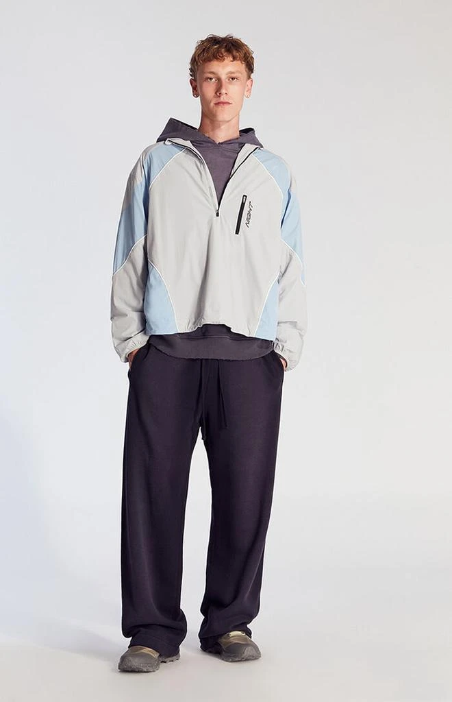 PacSun Black Washed Fleece Extreme Baggy Sweatpants 4