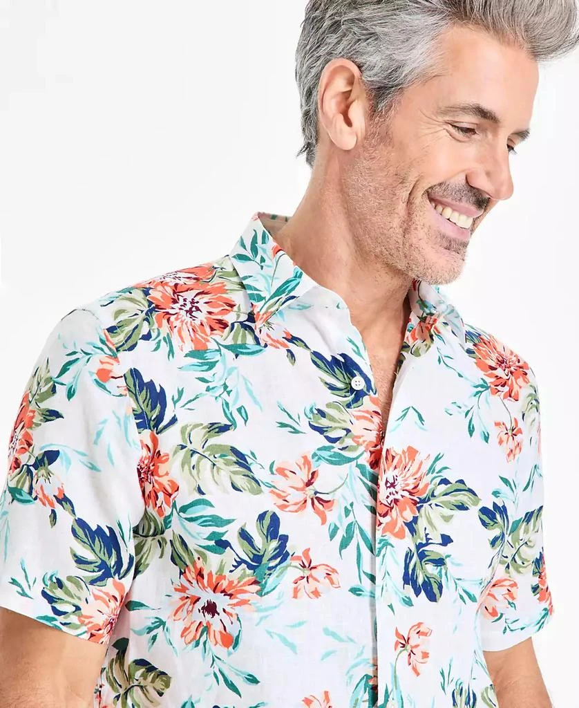 Club Room Men's Rally Floral Linen Short-Sleeve Shirt, Exclusively at Macy's 3