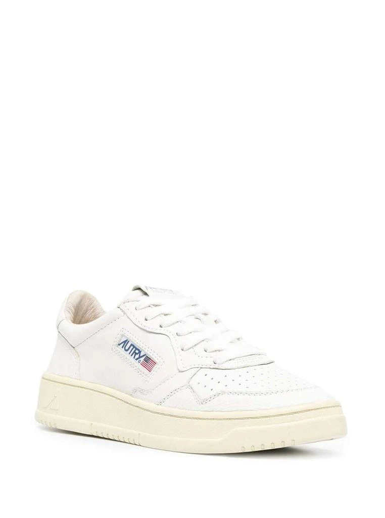 Autry White Leather Sneakers With Logo Woman 2