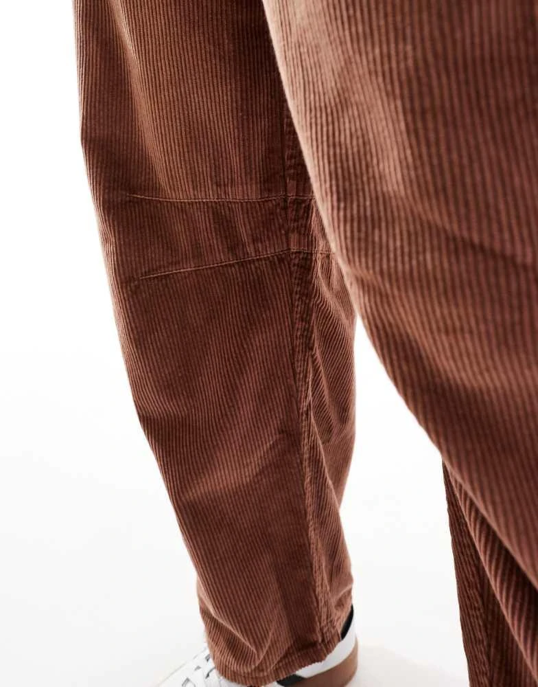 Free People Free People good luck barrel leg cord jeans in washed tan 5