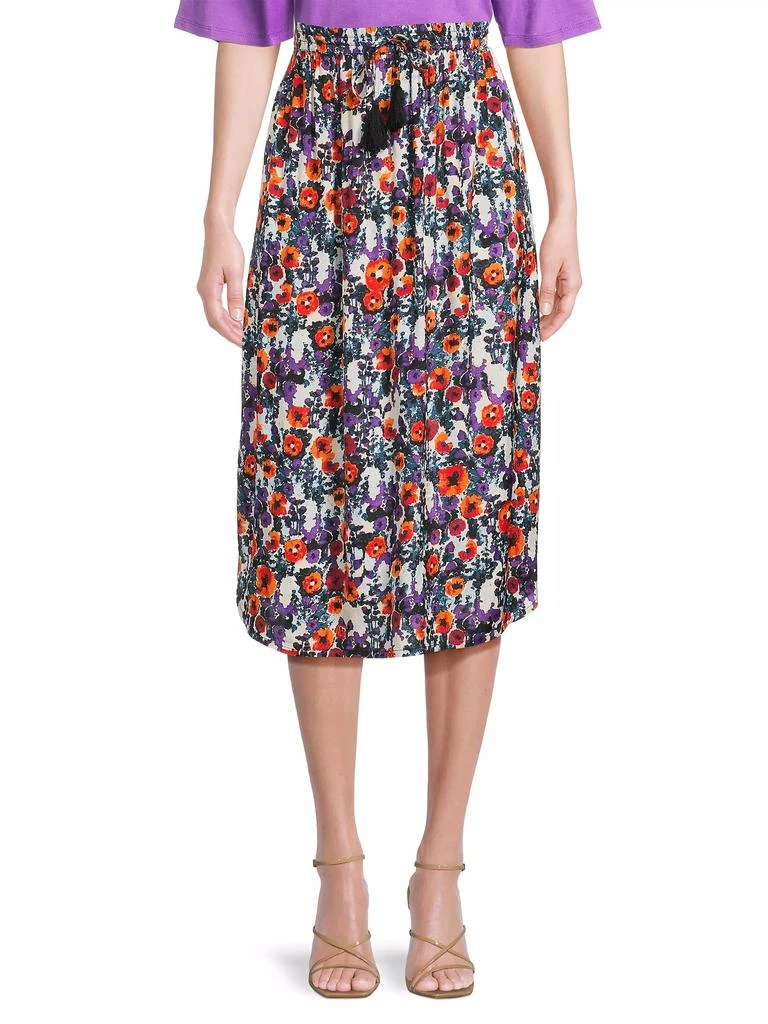 Masai Copenhagen Silja Floral Tassel Midi-Skirt 3