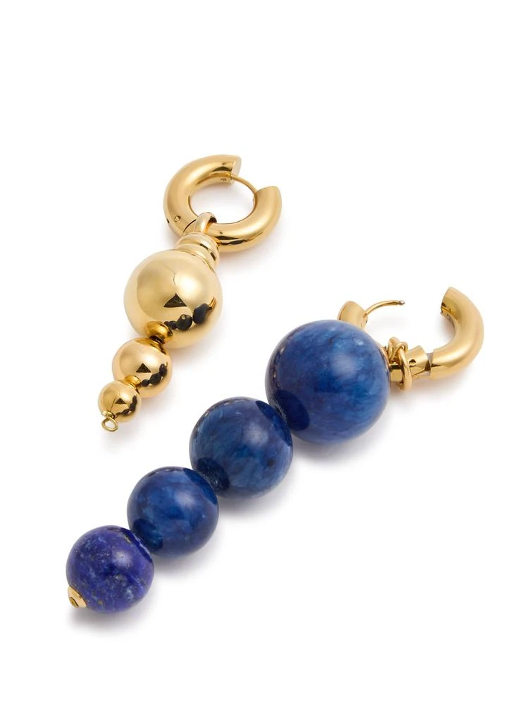 Timeless Pearly Mismatched 24kt gold-plated hoop earrings 4