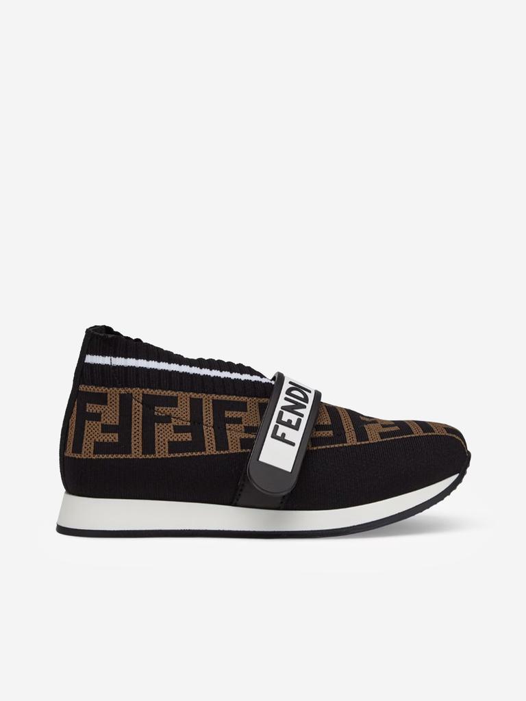 Fendi Kids Kids FF Logo Trainers in Black