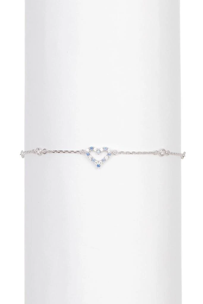 Suzy Levian Sterling Silver Sapphire 
Diamond Bracelet