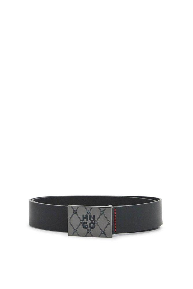 Hugo Boss Hugo Logo Plaque Buckle Belt