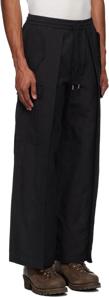 MAHARISHI Black 5329 Hakama Track Cargo Pants 2