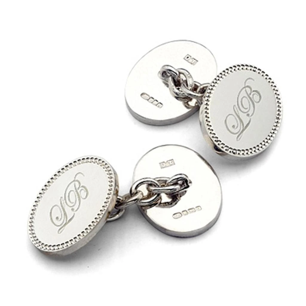 Aspinal of London Hobnail cufflinks silver 1