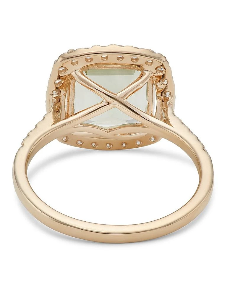 Saks Fifth Avenue Collection 14K Gold, Diamond 
Green Amethyst Ring 3