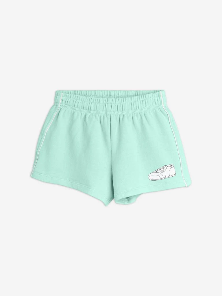 Mini Rodini Girls Jogging Sweat Shorts in Green 1