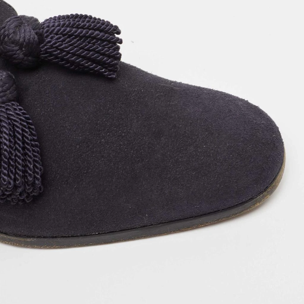 Jimmy Choo Jimmy Choo Navy Blue Suede Foxley Smoking Slippers Size 41 8