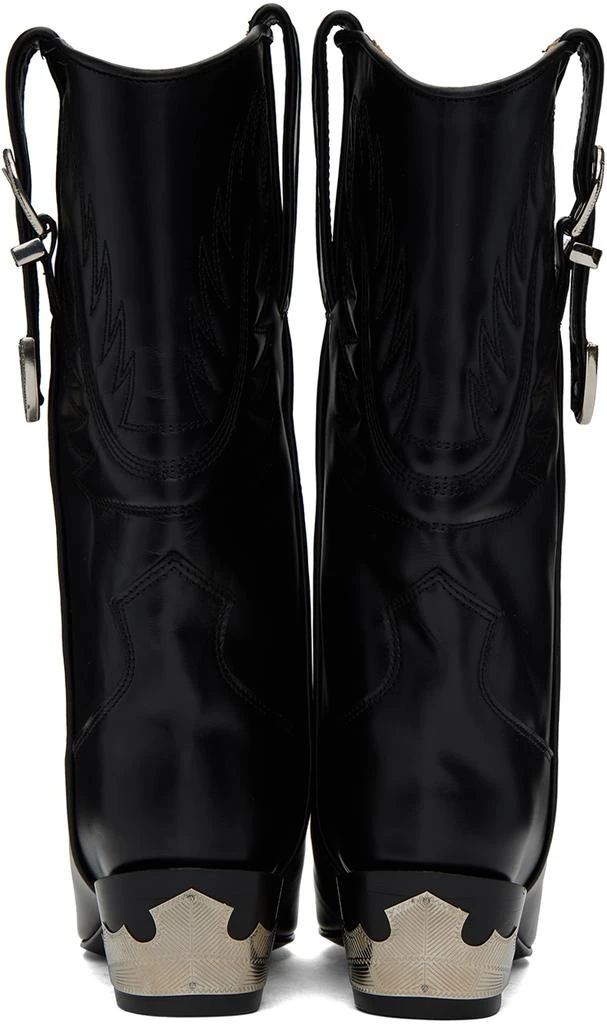 Toga Pulla Black Topstitch Cowboy Boots 2