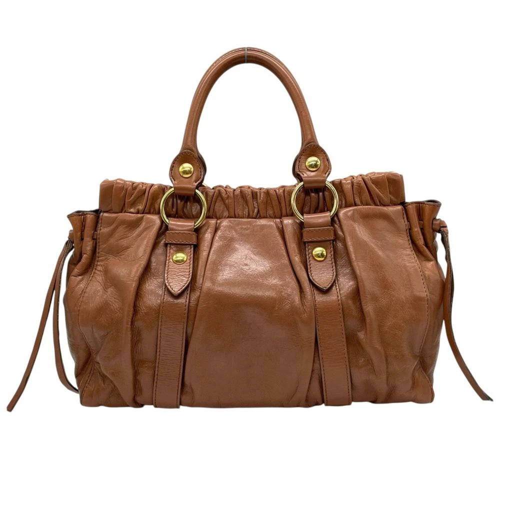 Miu Miu Leather Handbag Shoulder Bag (Pre-Owned) 3