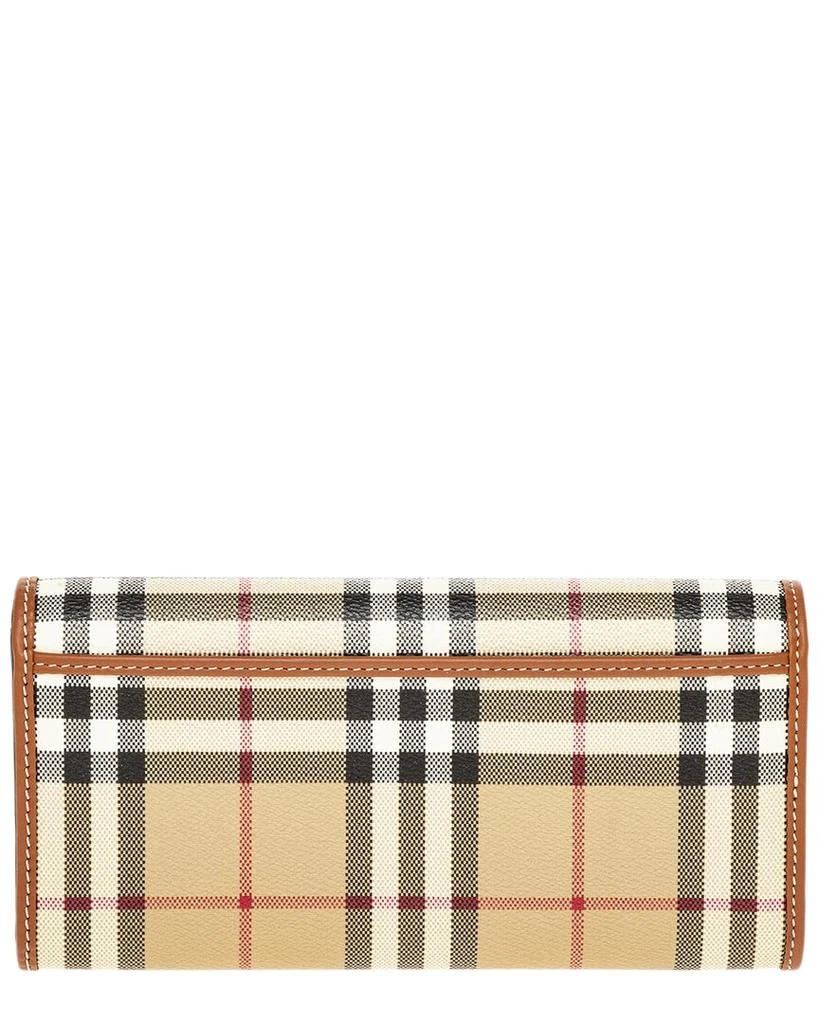 Burberry Long Canvas 
Leather Wallet 2