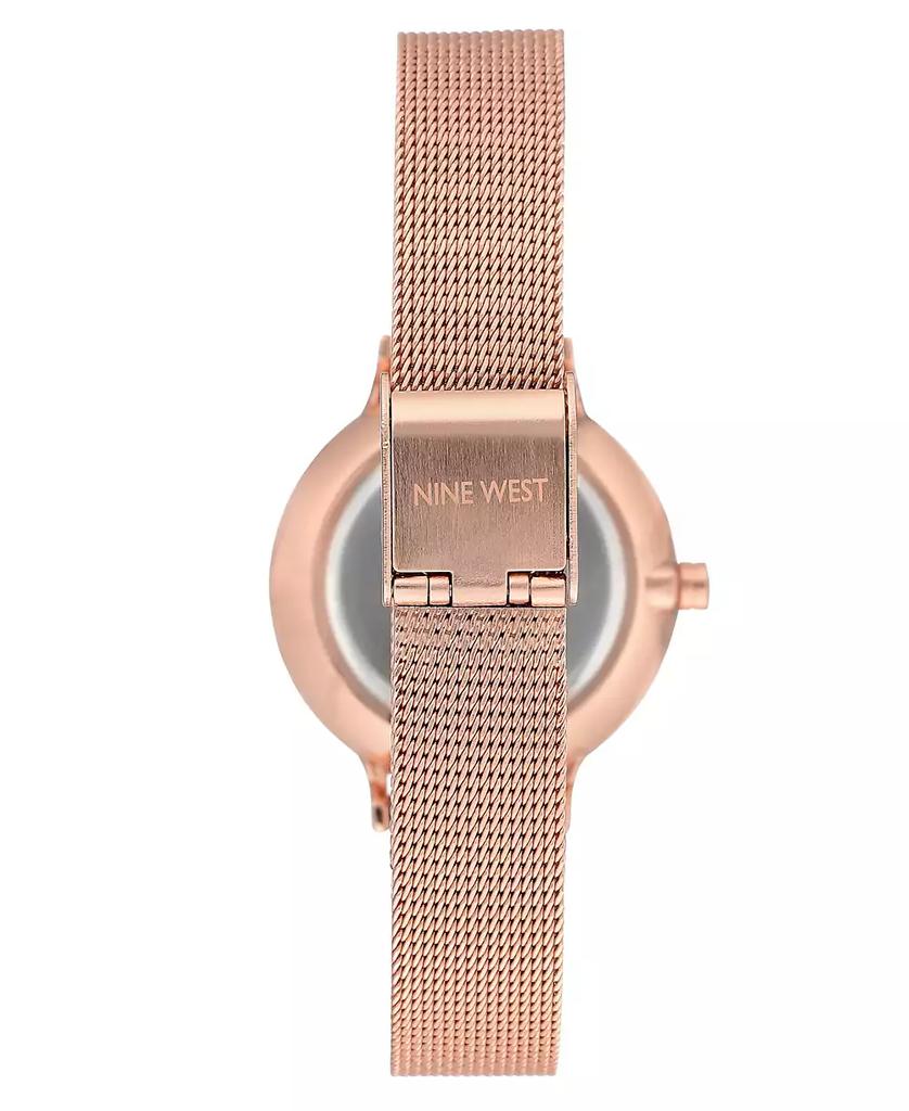 Nine West Women
s Quartz Rose Gold-Tone Stainless Steel Mesh Band Watch, 31mm