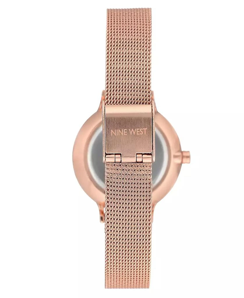 Nine West Women
s Quartz Rose Gold-Tone Stainless Steel Mesh Band Watch, 31mm 2