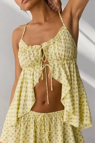 Out From Under Out From Under Hydra Tie-Front Flyaway Cami & Micro Short Set