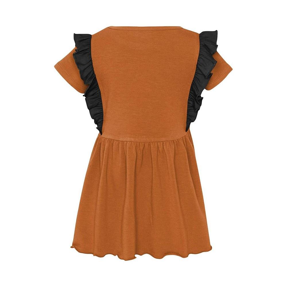 Outerstuff Girls Toddler Burnt Orange Texas Longhorns Too Cute Tri-Blend Dress