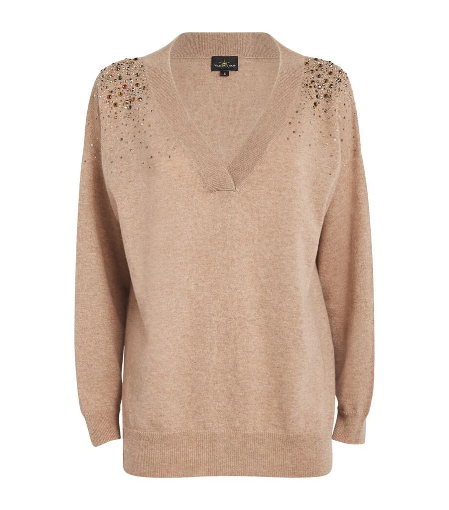 William Sharp Cashmere Crystal-Embellished Aria Sweater 1
